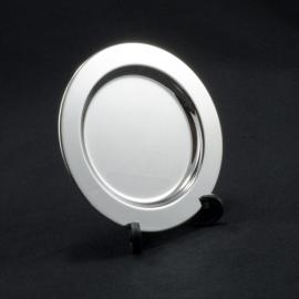 Round Silver Tray with Stand