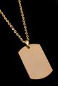 Gold Plated Large Dog Tag 
