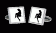 Saucy Moving Stocking Lady Image on Cufflinks