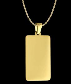 PERSONALISED PHOTO RECTANGLE TITANIUM PENDANT