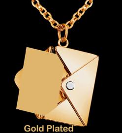 ENVELOPE NECKLACE GOLD PLATED