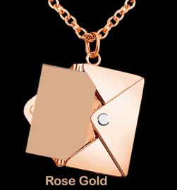 ENVELOPE NECKLACE ROSE GOLD