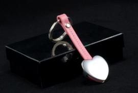 Heart Frame Leather Key Ring