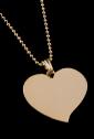 Gold Plated Large Heart Shaped Pendant