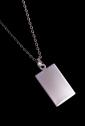 Sterling Silver .925 Rectangle Shaped Pendant