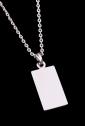 Sterling Silver .925 Rectangle Shape Pendant